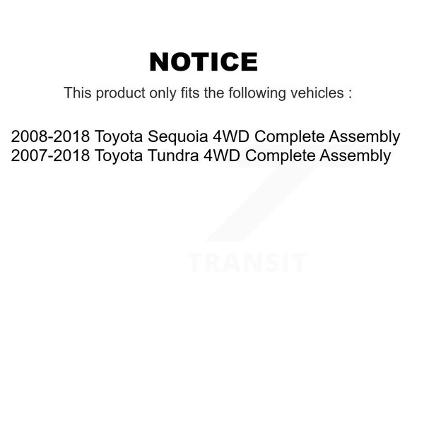 Front Wheel Bearing And Hub Assembly Pair For Toyota Tundra Sequoia Complete 4WD